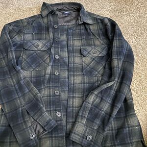 Plaid Button-Up Shirt Jacket